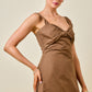 Kickoff Twist Romper Dress- Brown