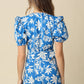 Amara Floral Puff Sleeve Romper