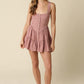 Tina Striped Romper-  Brown/Pink