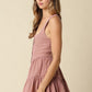 Tina Striped Romper-  Brown/Pink