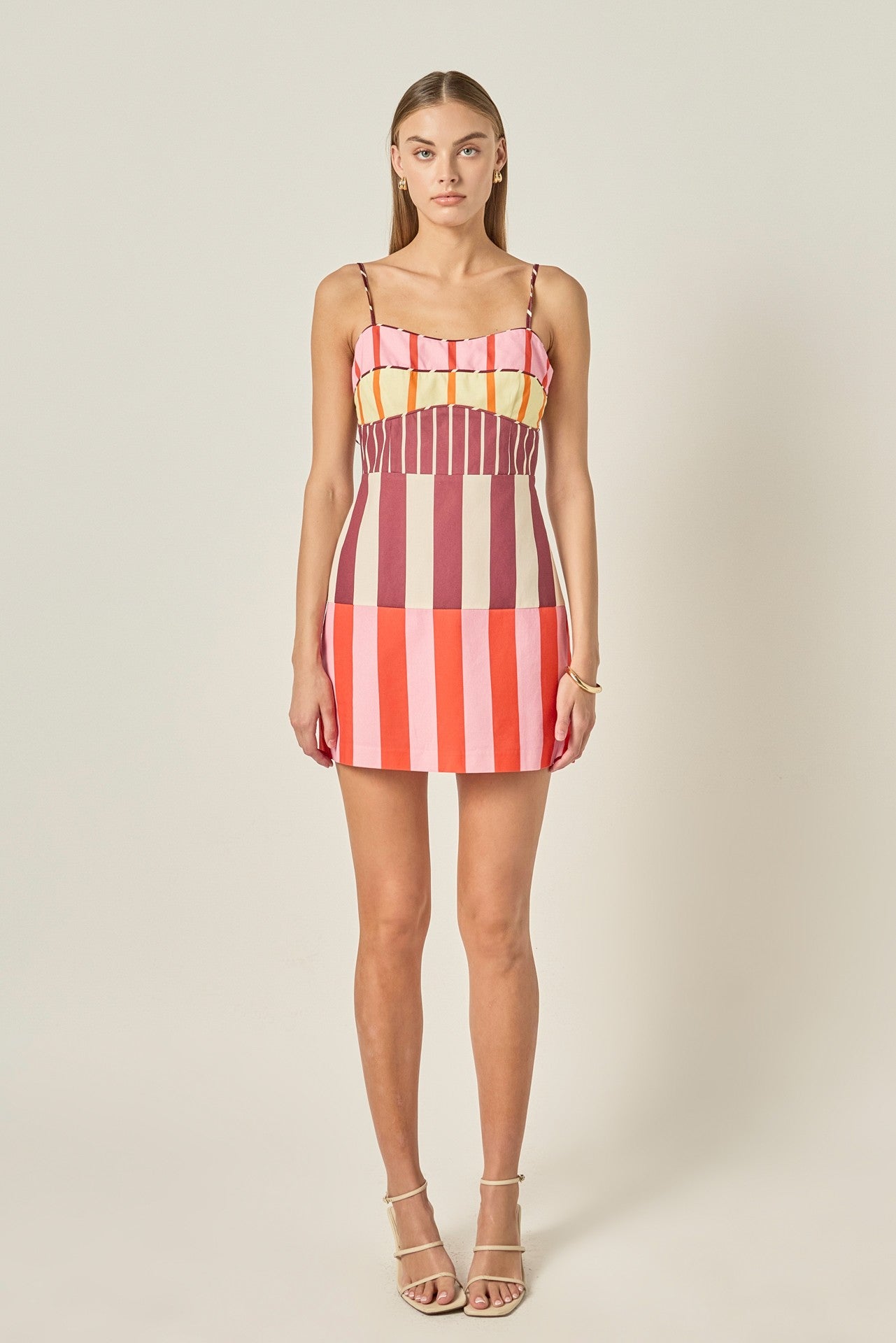 Hannan Stripe Mini Dress- Multi