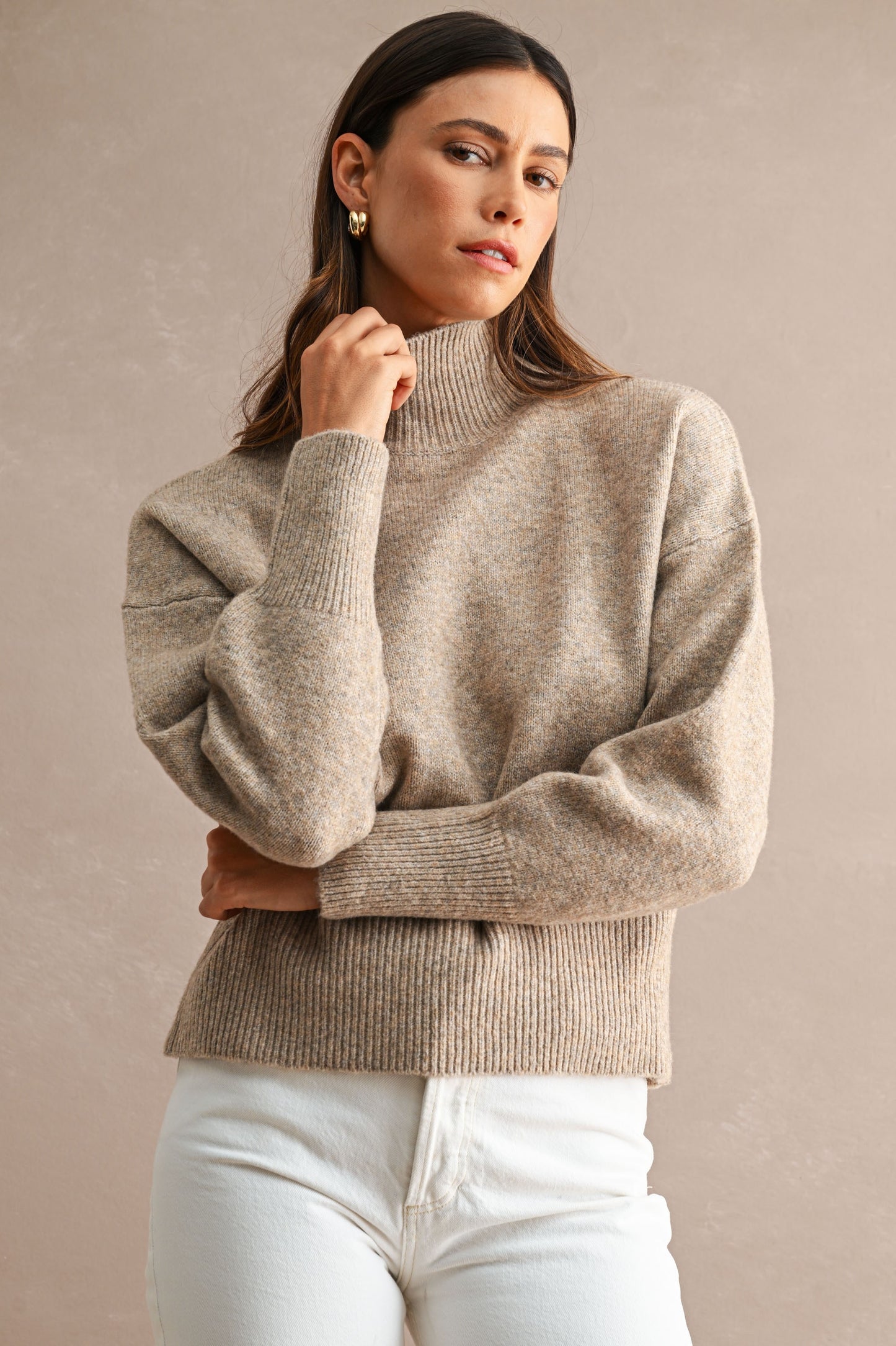 Carlos Turtleneck Sweater- Lt. Mocha