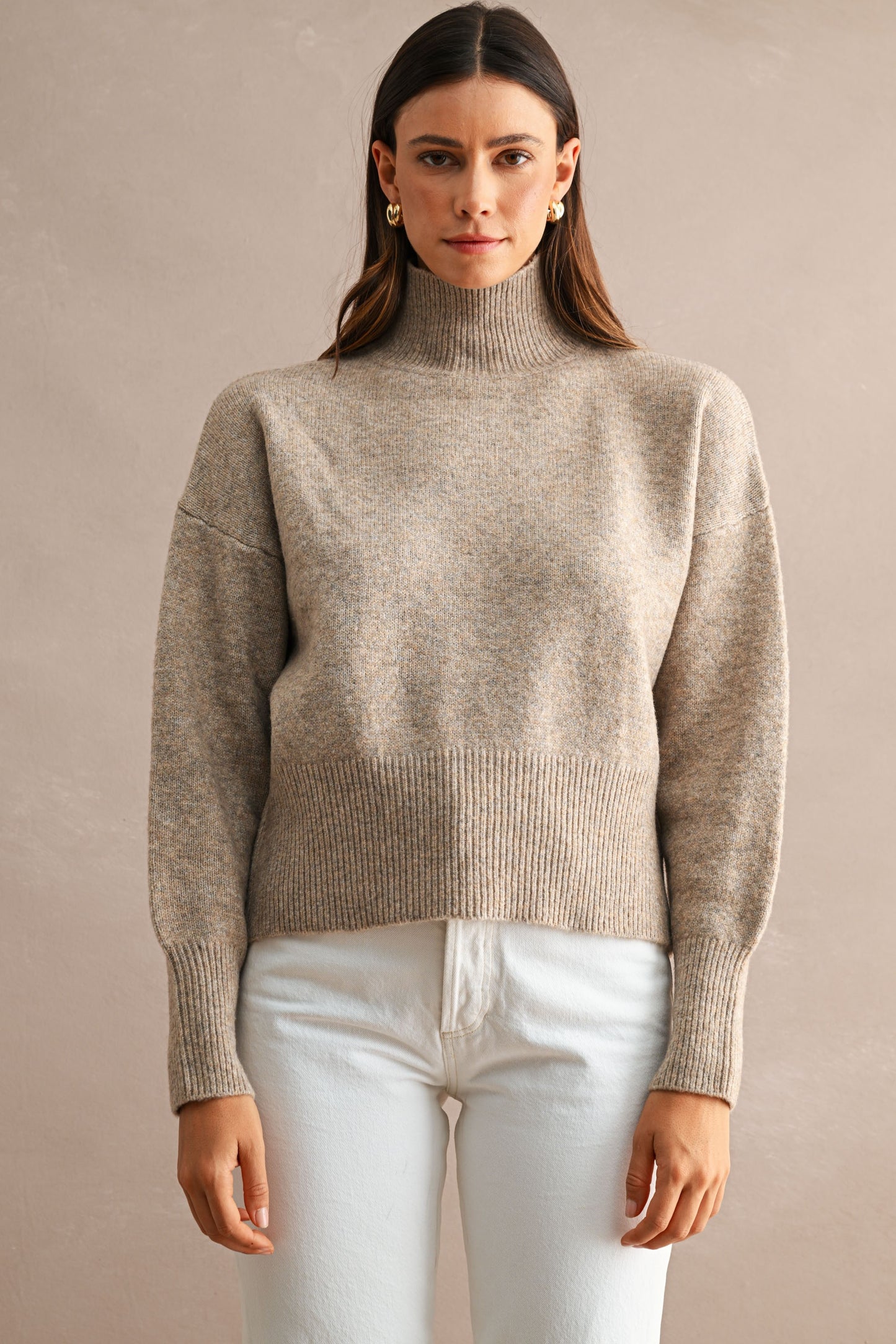 Carlos Turtleneck Sweater- Lt. Mocha