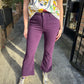 Carrollton HR Cropped Flare- Purple