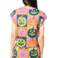 Checkered Pumpkin Knit Top