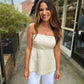 Barbara Strapless Top- Beige