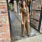 Morrison Corduroy Jumpsuit- Olive