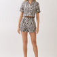 Zebra High Waist Tailored Short