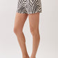 Zebra High Waist Tailored Short