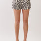 Zebra High Waist Tailored Short