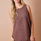 Lacey Suede Dress- Brown