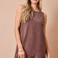 Lacey Suede Dress- Brown