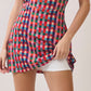 Multi Check Strap Mini Dress- Multi