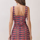 Multi Check Strap Mini Dress- Multi