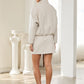Philly Faux Leather Bomber Jacket- Ivory