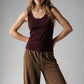 Cory Ribbed Tank- Burgundy