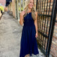 Henley Maxi Dress- Navy