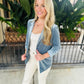 Ashley Velvet Blazer- Dusty Blue