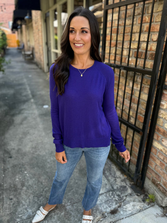 Natalie Thin Sweater- Purple