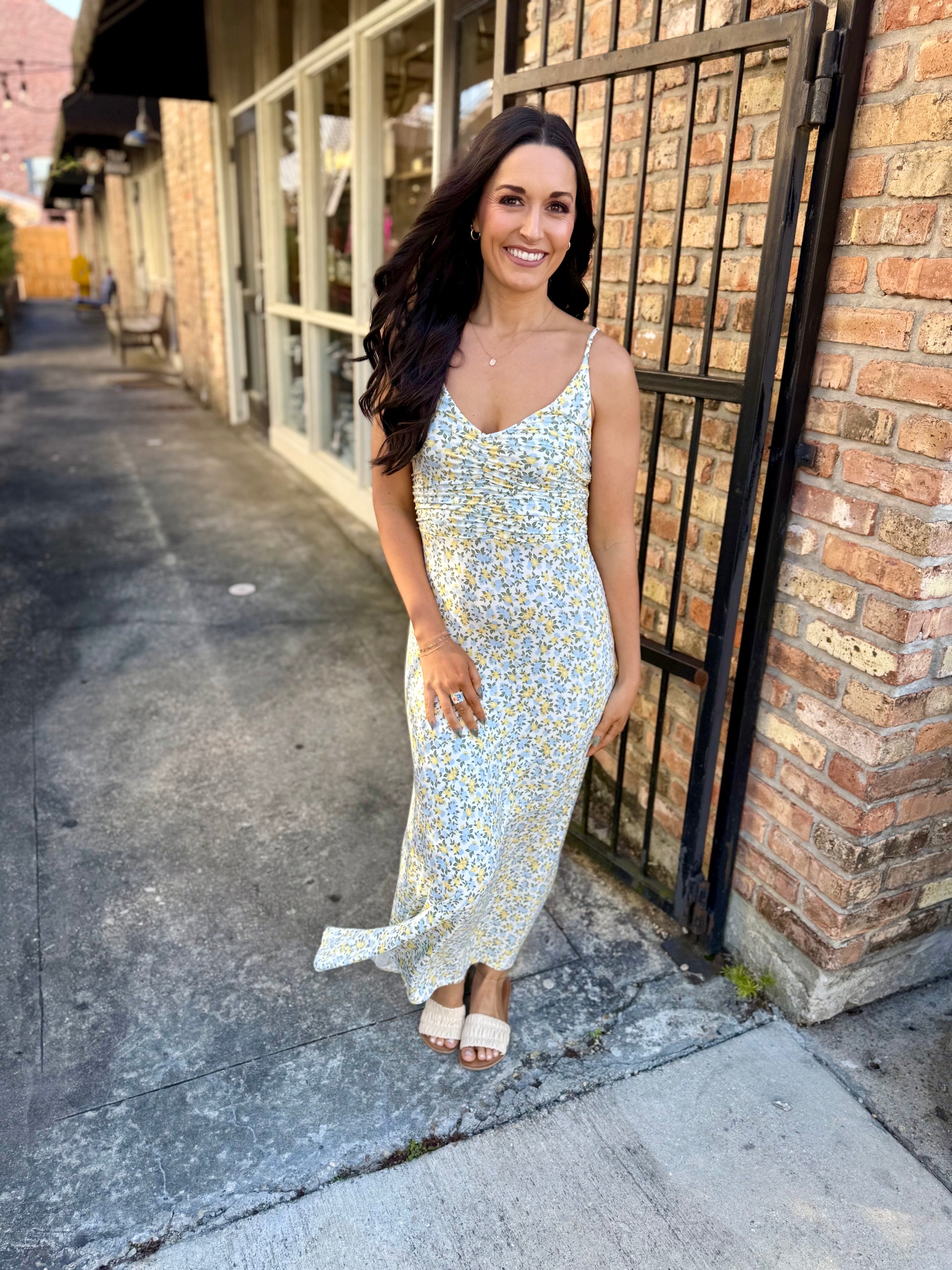 ditsy maxi dress Chiara Idra Ditsy Midi Dress Eclipse L