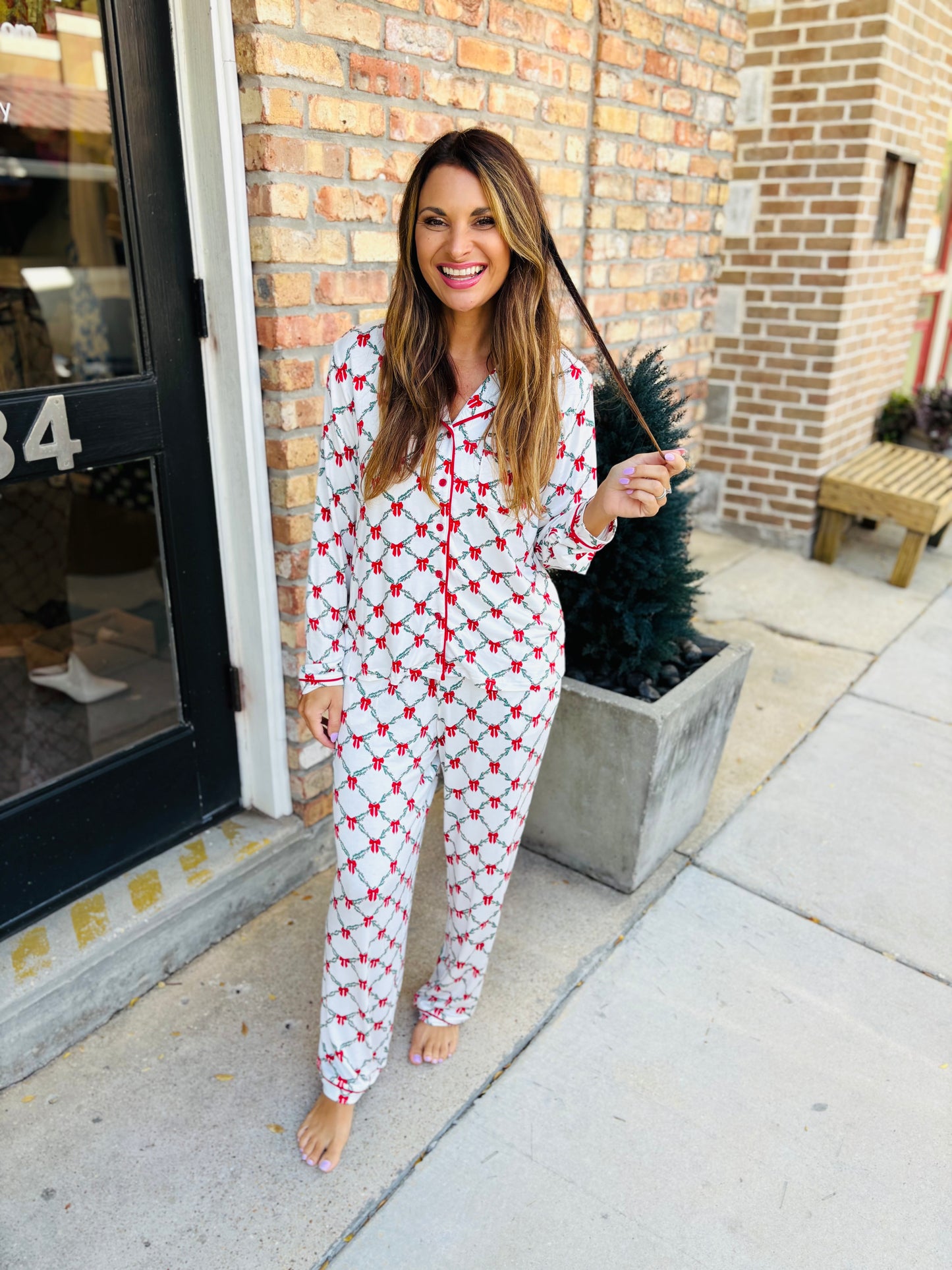 Charlotte Lattice Garland Pajamas