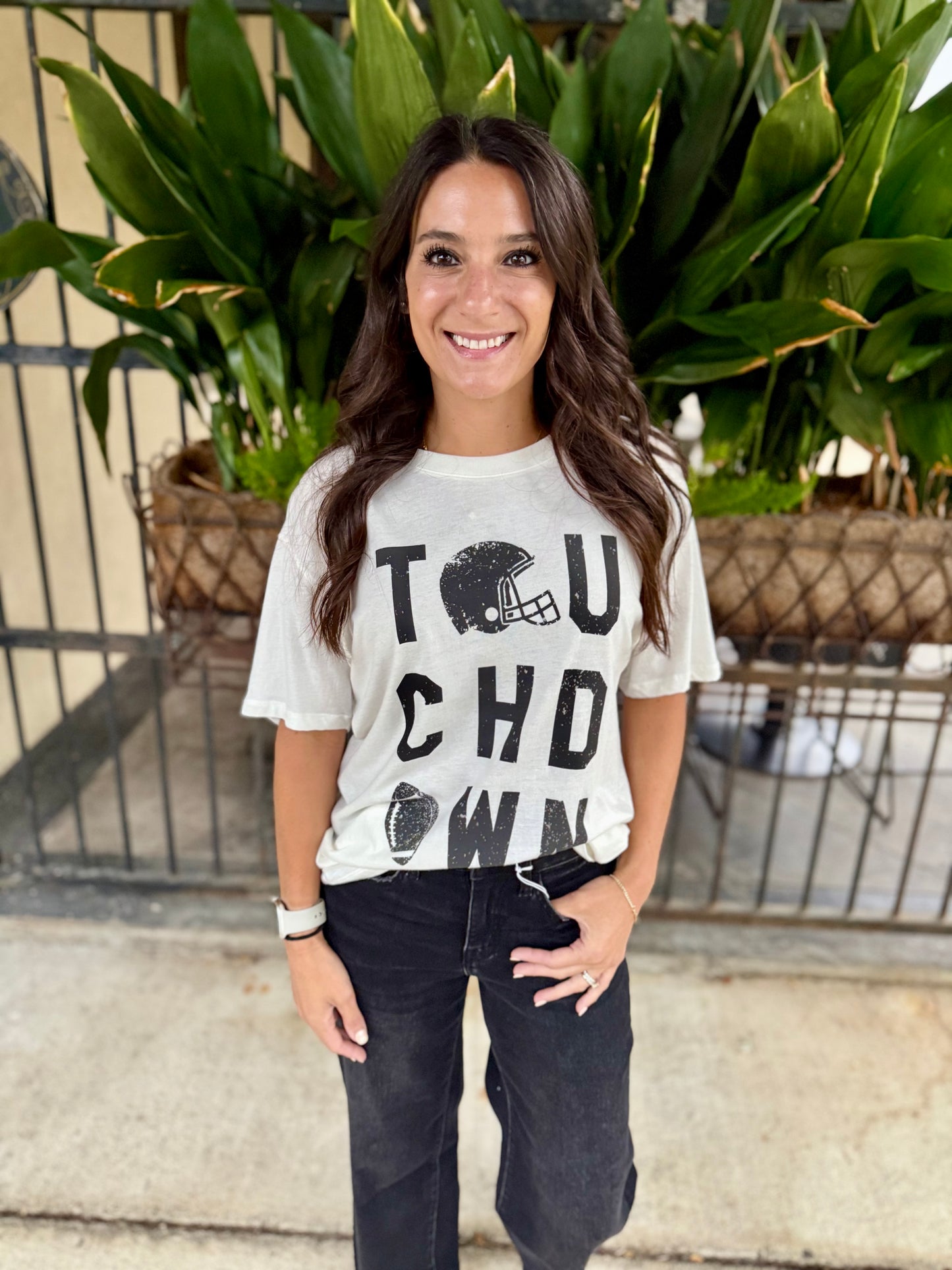 Z Supply Boyfriend Touchdown Tee- Vanilla Ice