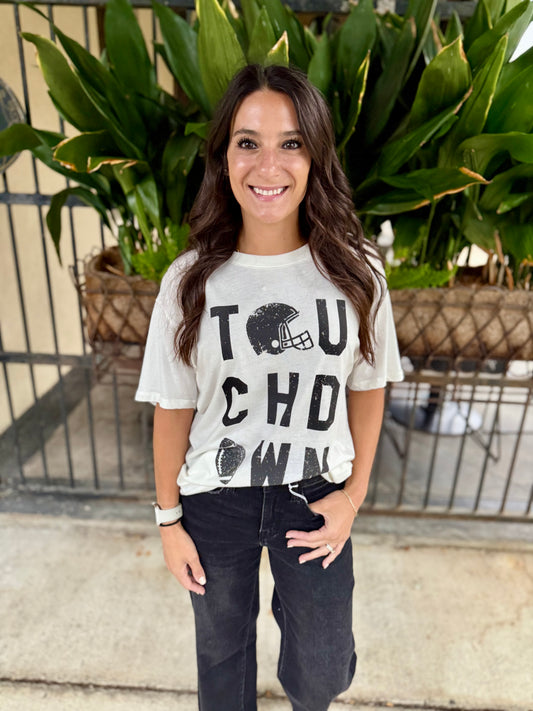 Z Supply Boyfriend Touchdown Tee- Vanilla Ice