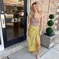 Lara Faux Wrap Skirt- Green