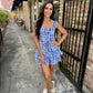 Hailey Romper- Cobalt Trail
