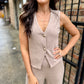 Rhapsody Knit Vest Top- Oatmeal