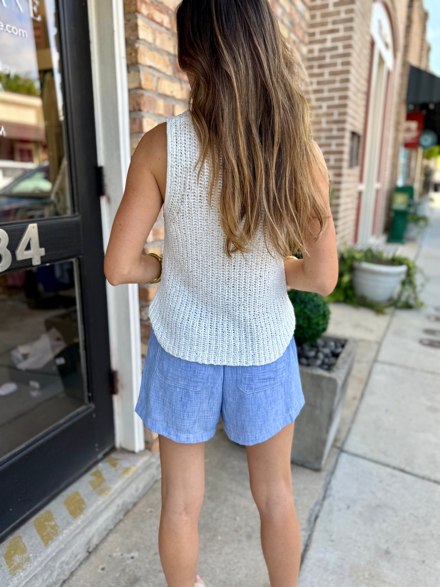 Vayla Crochet Tank- White