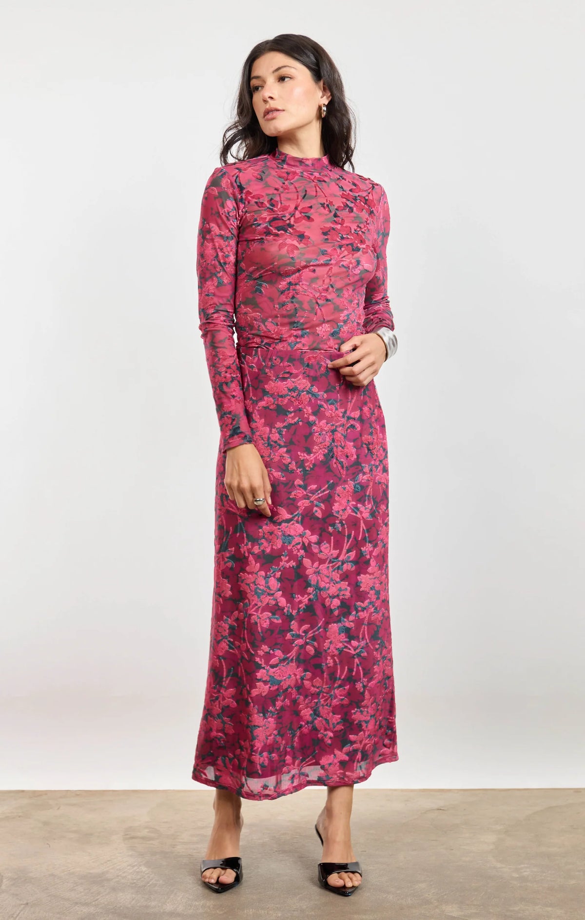 Velvet Rebellion Skirt- Fuchsia