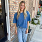 Z Supply Stellan Denim Top- Santorini Indigo