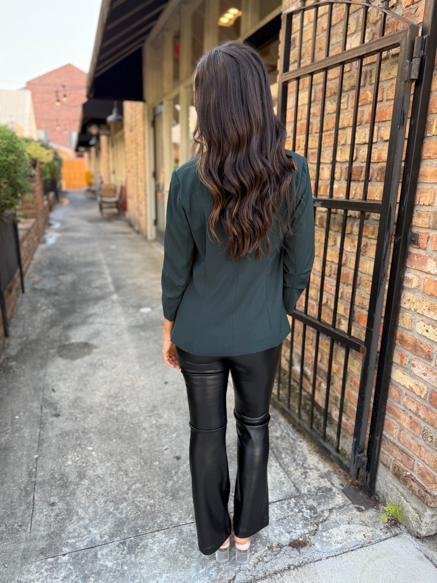 Luna Blazer- Forest Green