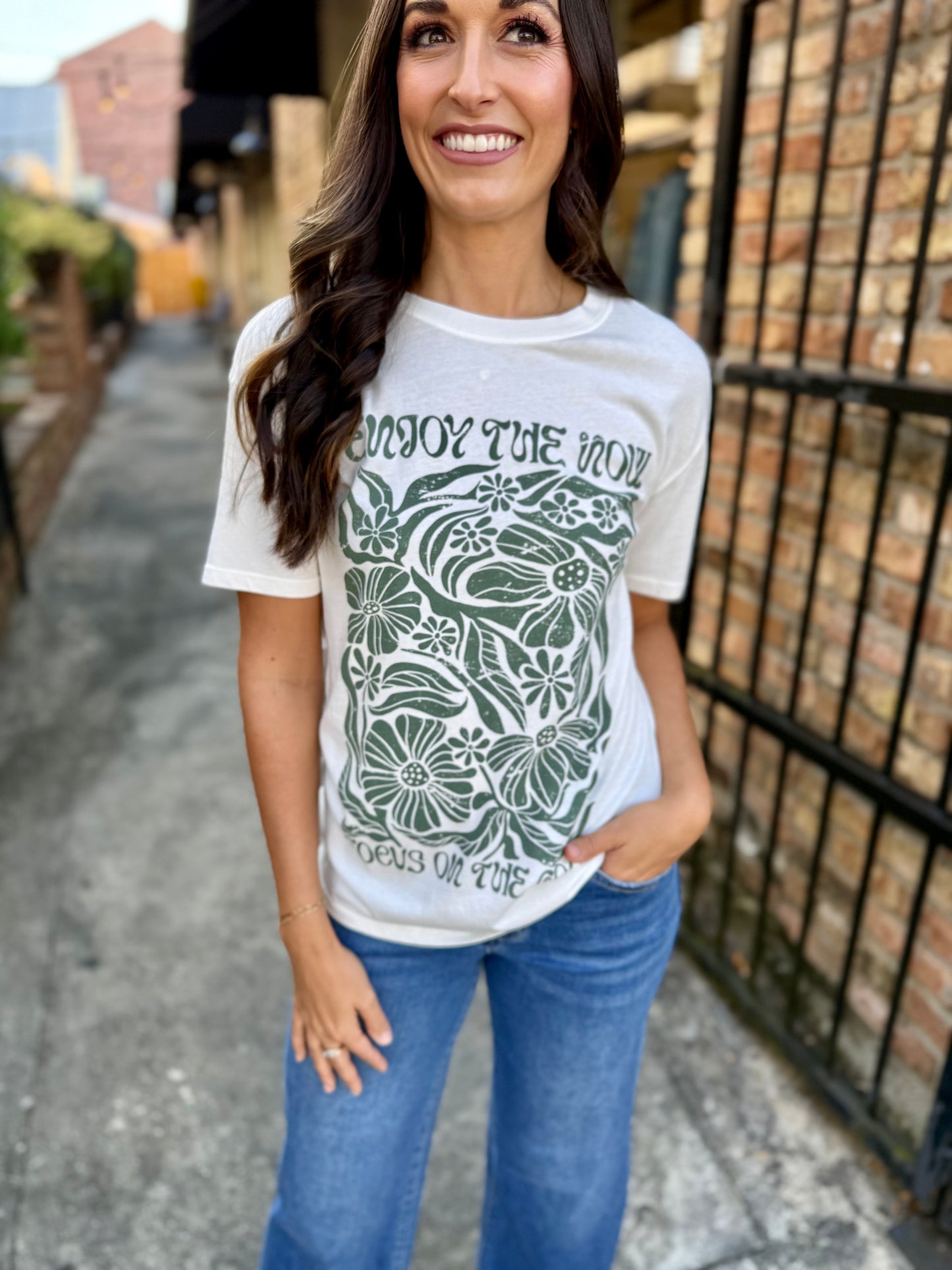 Z Supply Radiate Boyfriend Tee- Sea Salt