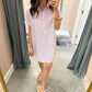 Day Striped Shirt Dress- Lavender