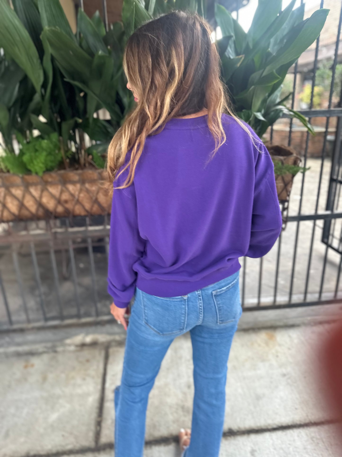 Tigers Tonal Sweatshirt- Purple