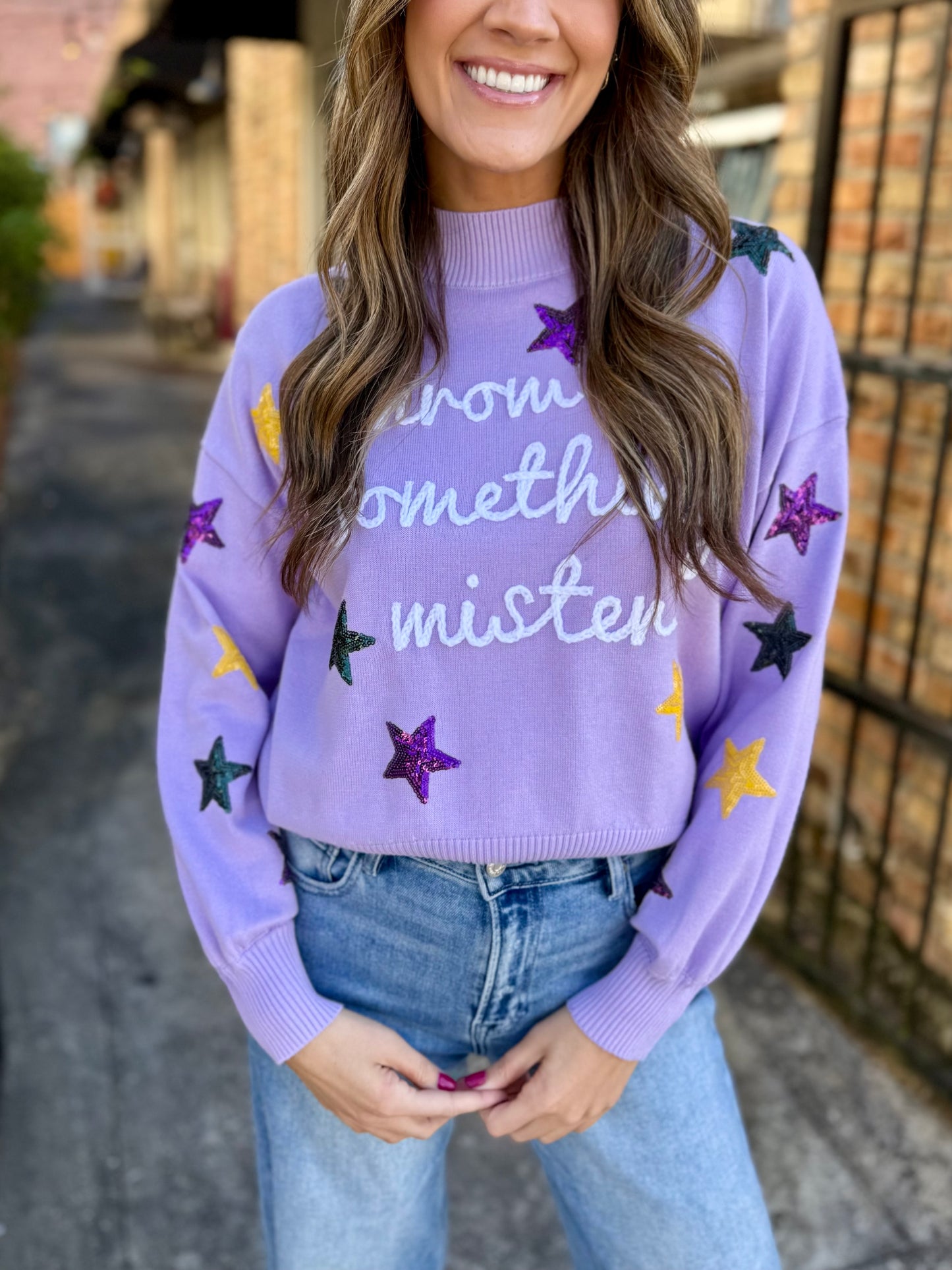 Throw Me Something Mock Neck Sweater