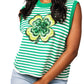 Queen Striped Shamrock Knit Tank