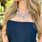 Scarf Necklace- Heart & Bow Multi Charm