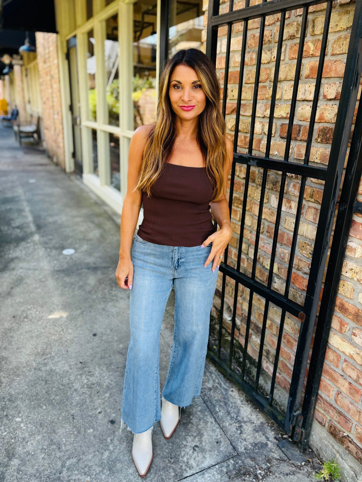 Lydia Halter Top- Brown