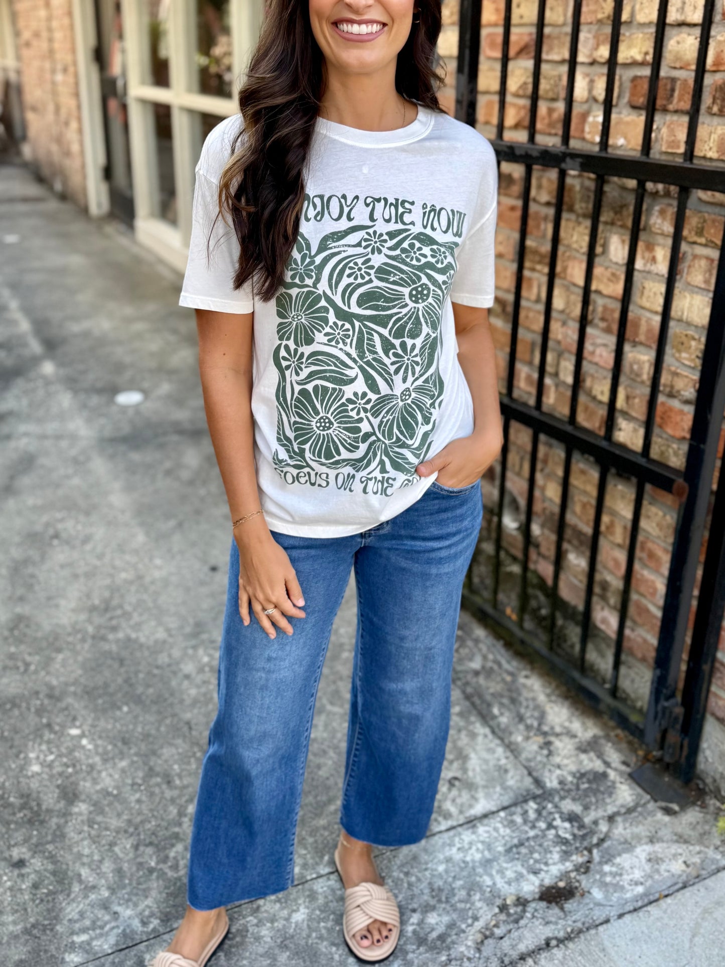 Z Supply Radiate Boyfriend Tee- Sea Salt