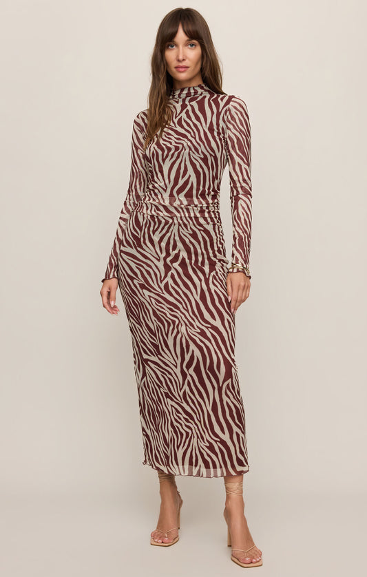 Z Supply Sevilla Zebra Mesh Midi Dress