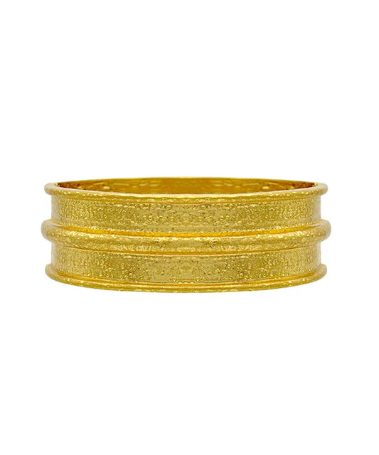 Line & Hammered Bangle Bracelet