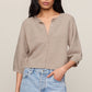 Z Supply Valor Short Sleeve Cardigan- Natural Heather