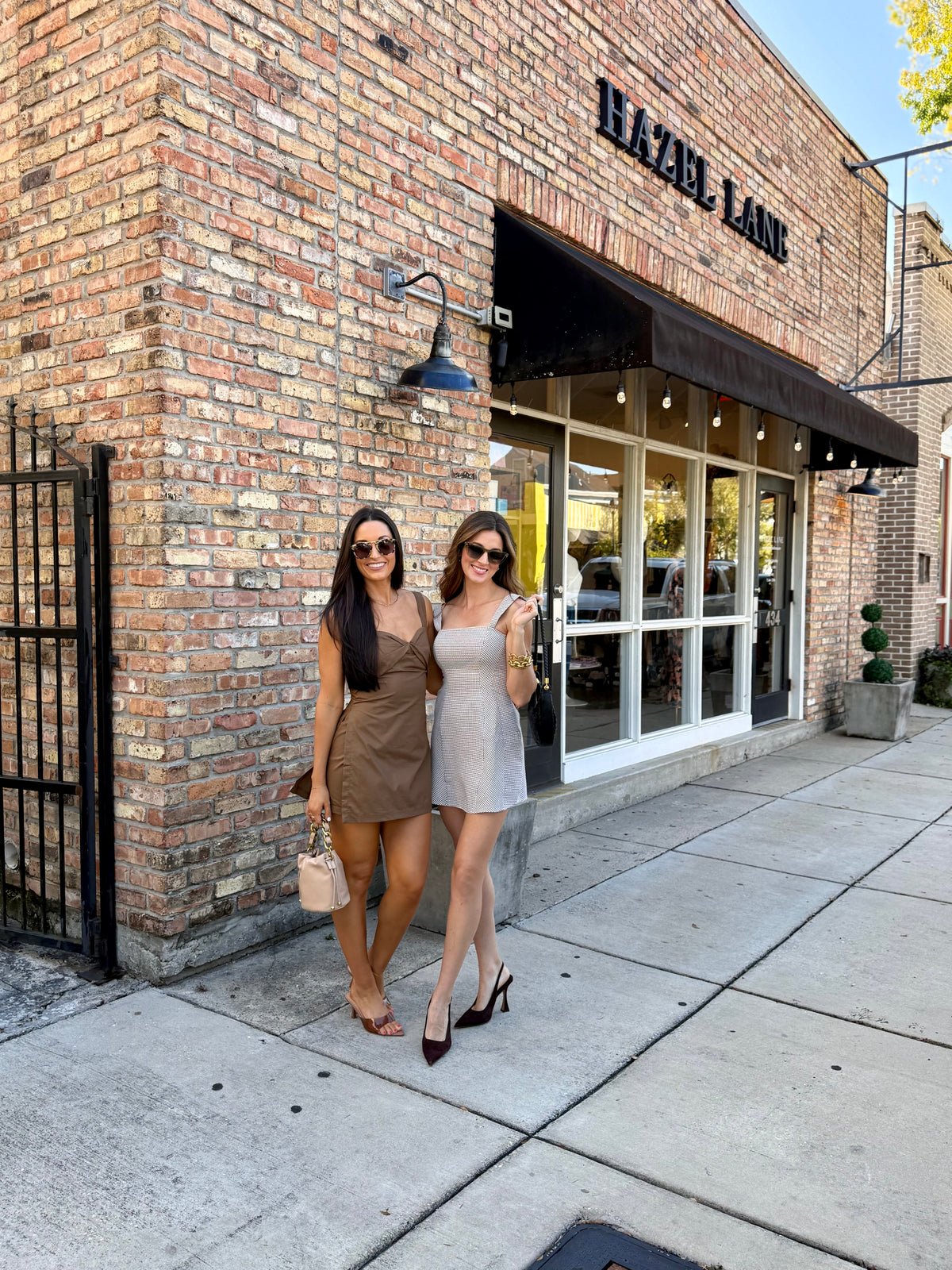 Zara Gingham Romper- Brown