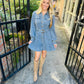 Belted Denim Dress