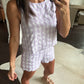 Garrett Gingham Shorts- Lavender/White