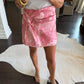 Sophia Skort- Pink Jacquard