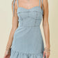 Hampton Denim Mini Dress- Light Denim